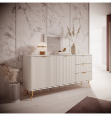 Комод Perfect Home Ланте/Lante 2-дверный с 3 ящиками и золотыми ножками 2D3S/163 Беж (PFH-091180)