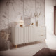Комод Perfect Home Ланте/Lante 2-дверный с 3 ящиками и золотыми ножками 2D3S/163 Беж (PFH-091180)