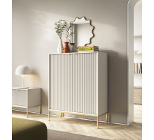 Комод высокий Perfect Home Новая/Nova 2-дверный с золотыми ножками K104 Кашемир (PFH-091237)