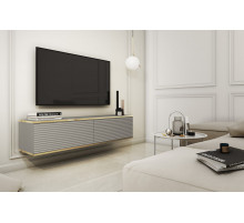 Тумба под телевизор навесная Perfect Home Оро/Oro 2-дверная RTV135 MDF Серый (PFH-091357)