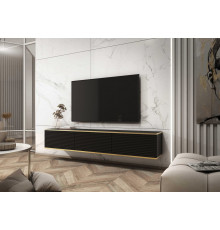 Тумба под телевизор навесная Perfect Home Оро/Oro 3-дверная RTV175 MDF Черный (PFH-091367)