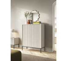 Комод высокий Perfect Home Новая/Nova 2-дверный с черными ножками K104 Кашемир (PFH-091236)