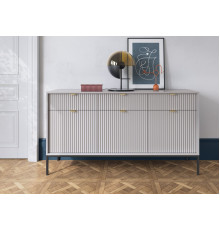 Комод Perfect Home Новая/Nova 3-дверный с 3 ящиками и черными ножками KSZ154 Серый (PFH-091242)
