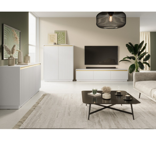 Комод Perfect Home Роял / Royal K104 2-дверный Белый (PFH-091290)