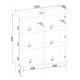Витрина низкая с подсветкой Perfect Home Сенто / Sento WT104 2-дверная Черный/дуб один (PFH-091490)
