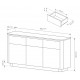 Комод Perfect Home Торро / Torro 3D3S/163 3-дверный с 3 ящиками Дуб кремона/черный (PFH-091415)