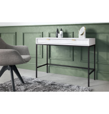 Стол туалетный Perfect Home Новая/Nova с 2 ящиками и черными ножками T104 Белый (PFH-091266)
