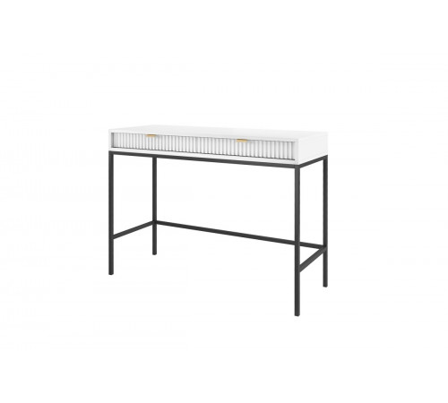 Стол туалетный Perfect Home Новая/Nova с 2 ящиками и черными ножками T104 Белый (PFH-091266)