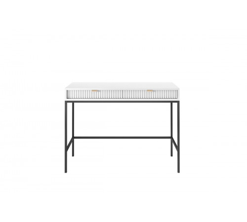 Стол туалетный Perfect Home Новая/Nova с 2 ящиками и черными ножками T104 Белый (PFH-091266)
