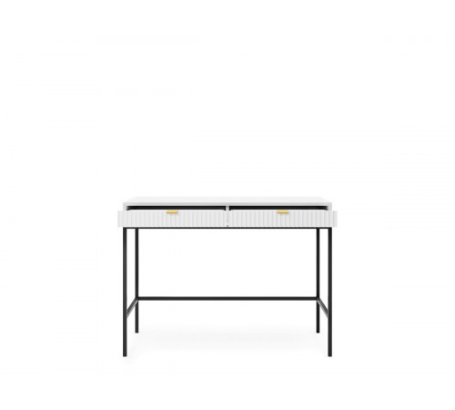 Стол туалетный Perfect Home Новая/Nova с 2 ящиками и черными ножками T104 Белый (PFH-091266)