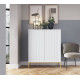 Комод высокий Perfect Home Новая/Nova 2-дверный с золотыми ножками K104 Белый (PFH-091233)
