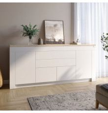 Большой комод LION Ларри-2 Нимфея Альба/Дуб сонома (LION-041064) ТОП