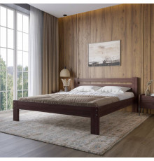 Двуспальная деревянная кровать Mebigrand Бавария Орех темный 160х200 см (MBG-14715)