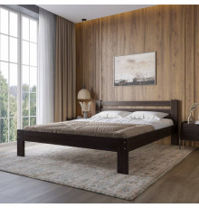 Двуспальная деревянная кровать Mebigrand Бавария Венге 180х200 см (MBG-14765)