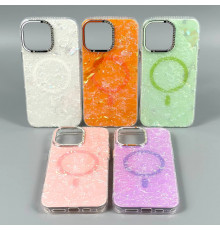 Накладка Luxury Iridescent Marble Magnetic iPhone 13 Pro Max