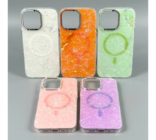 Накладка Luxury Iridescent Marble Magnetic iPhone 13 Pro Max