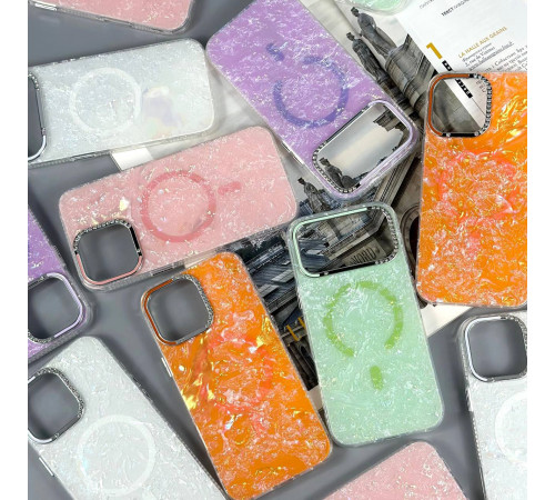 Накладка Luxury Iridescent Marble Magnetic iPhone 13 Pro Max