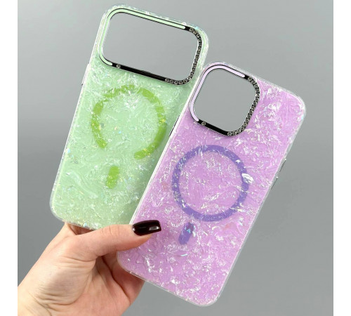 Накладка Luxury Iridescent Marble Magnetic iPhone 13 Pro Max