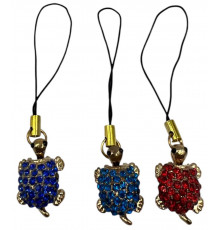 ML110 Брелок черепаха у стразах на телефон