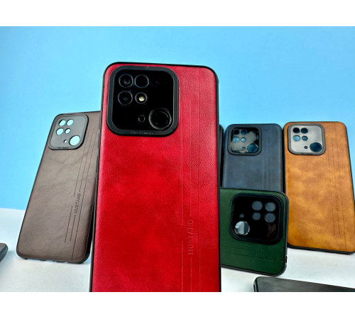 Накладка Шкіряна Mustang Black Silicone Xiaomi Redmi 9