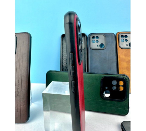 Накладка Шкіряна Mustang Black Silicone Xiaomi Redmi 9