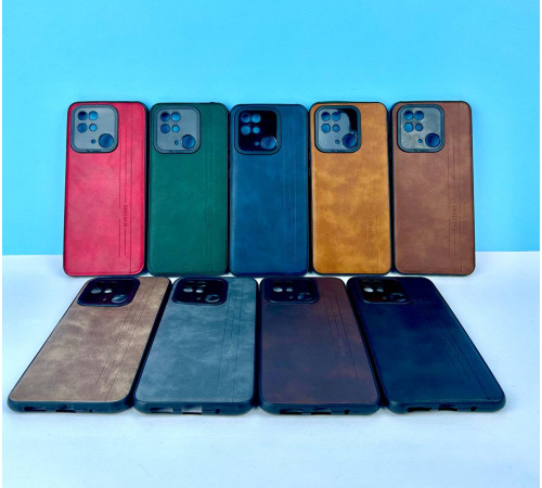 Накладка Шкіряна Mustang Black Silicone Xiaomi Redmi 9