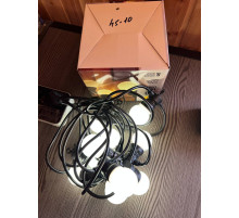 4518-код 2025 Гирлянда  10 подвесных Рождественских шаров    45-10  (20)