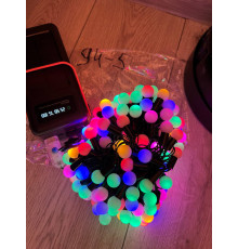 2025 ЧорнийПровід Гірлянда Кульки 20M 200LED МІКС  94-5 (40)