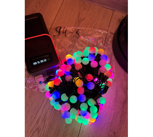 2025 ЧерныйПровод Гирлянда Шарики 20M 200LED МИКС     94-5   (40)