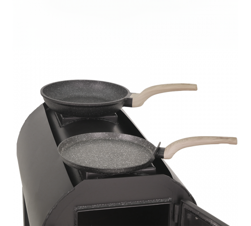 Дровяная печь Экожар (ранее «Брест») Про 150 с двумя варочными поверхностями