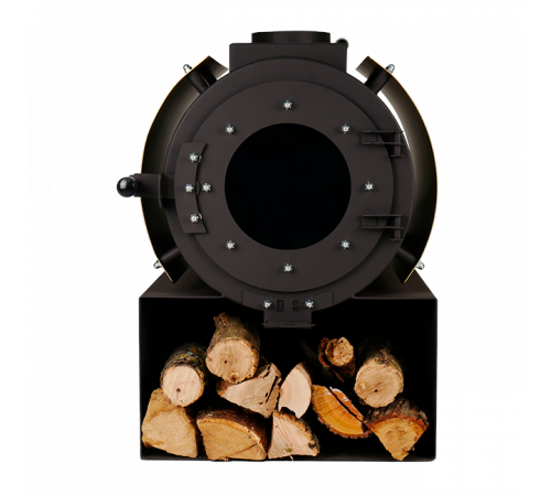 Печь дровяная отопительная DS Classic с варочной поверхностью + кожух серебряный