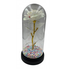 SA1496 Роза біла в колбі