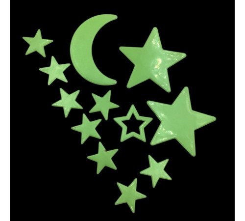 SA804 Зірочки та місяць які світяться у темряві