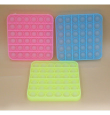 SL6 POP IT Квадрат, Фосфорний (світиться у темряві). 2 фото.