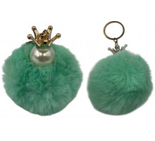 SM1572 Брелок меховый с жемчужной короной