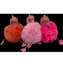 SM2634 Брелок фламінго хутряний