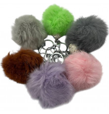 SM452 Брелок шамбола хутряний