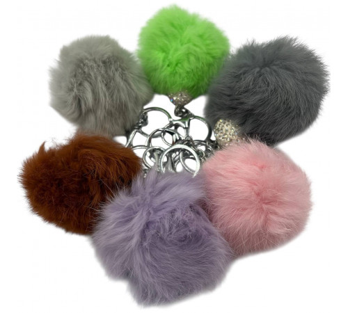 SM452 Брелок шамбола хутряний