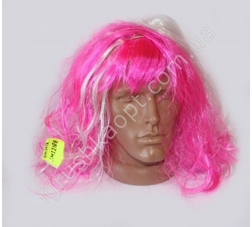 SM604 Перука рожева+біла