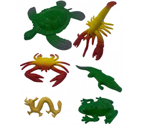 sm897 Животні на листі гумові