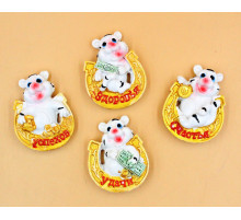 TA3896 Магніт, Тигр на Підкові, 4*5см, кераміка.