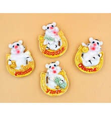 TA3896 Магніт, Тигр на Підкові, 4*5см, кераміка.