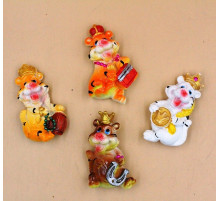 TA3900 Магнит, Тигр с Короной, 3*5,5см, керамика.