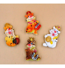 TA3900 Магніт, Тигр з Короною, 3*5,5см, кераміка.