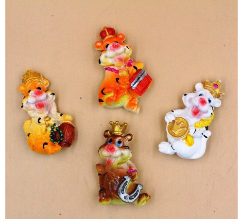 TA3900 Магніт, Тигр з Короною, 3*5,5см, кераміка.