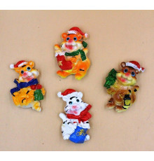 TA3905 Магніт, Тигр Новорічний, 3,5*6см, кераміка.