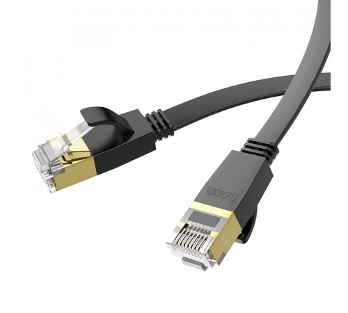 Кабель мережевий патч-корд для інтернету Hoco US07 General pure copper flat network cable 5m