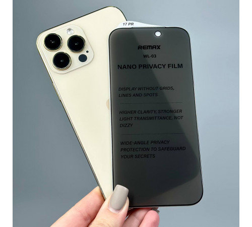 Захисне скло Remax WL-03 Future Ultra-soft Series Privacy iPhone 15 Pro Max