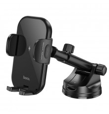 Автотримач для телефона з БЗП HOCO Journey wireless fast charging car holder(center console) Black ( )