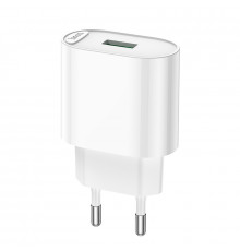 Мережевий зарядний пристрій HOCO Fighter single port. charger White ( )